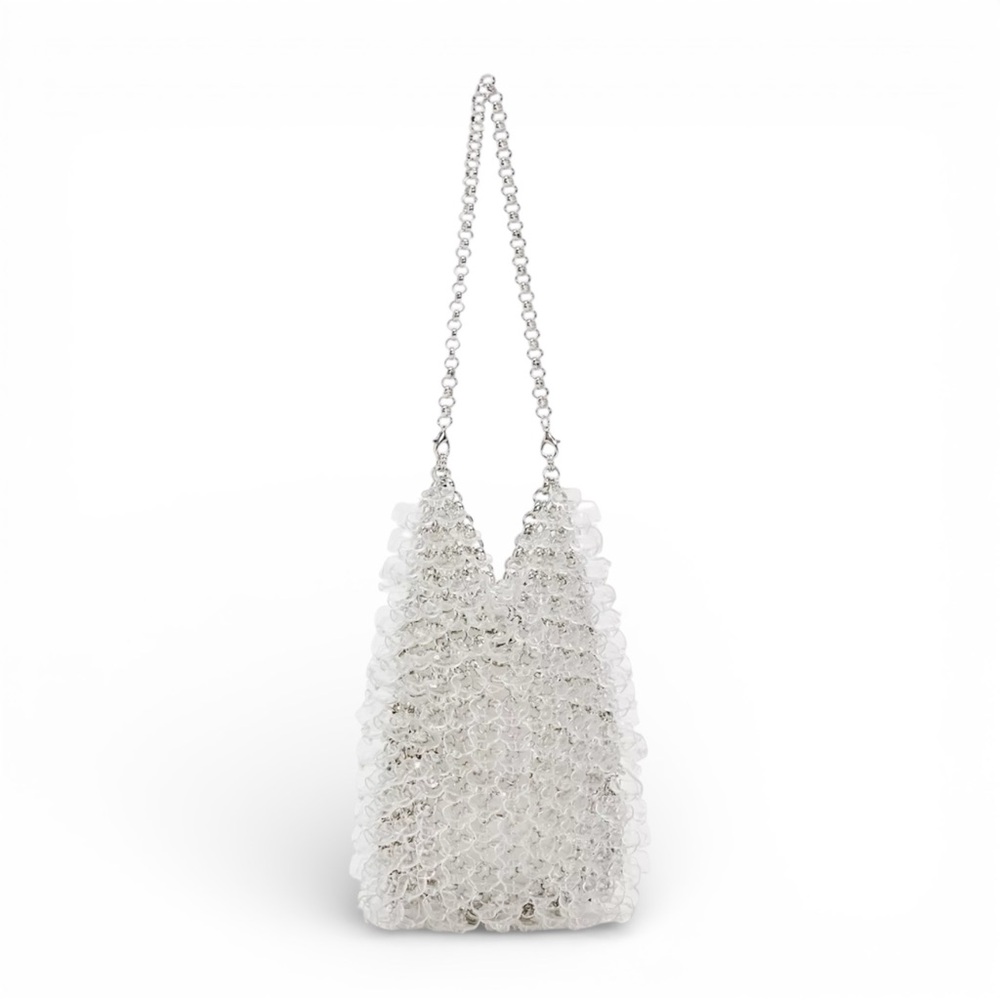 Zara Beaded Cell Phone Bag Transparent Crystal Mini Shoulder Bag Y2K